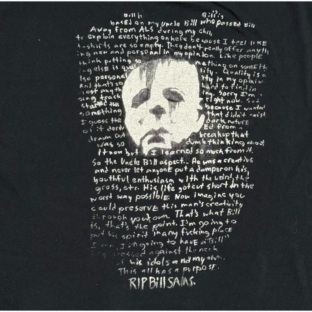 Warren Lotas BILL Michael Myers Memorial Tee Black Size L Gildan Heavy Cotton